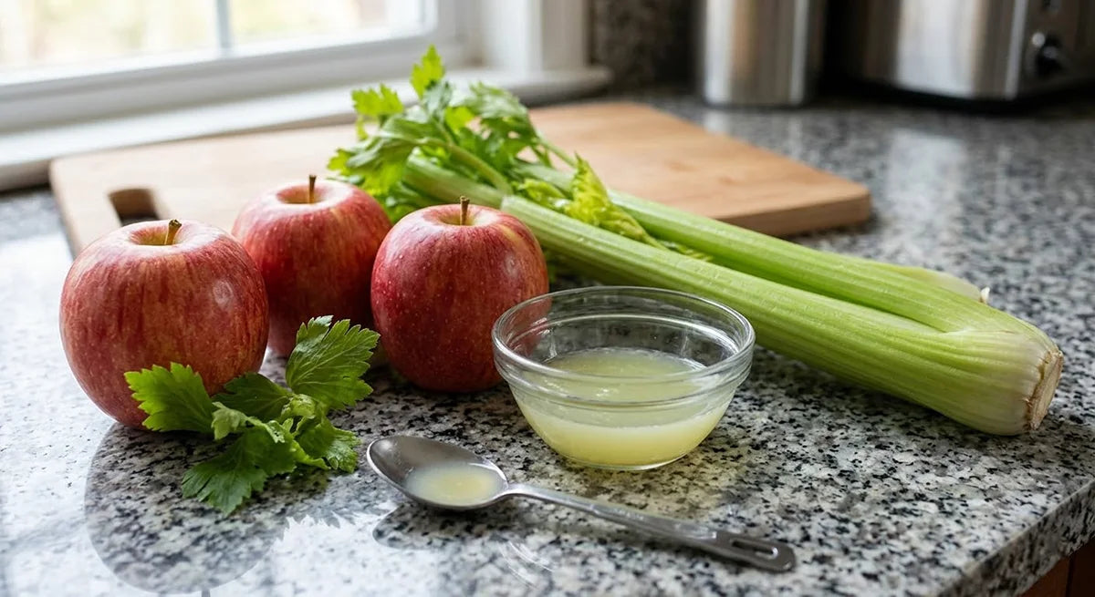 apple juice recipe with celery and lime