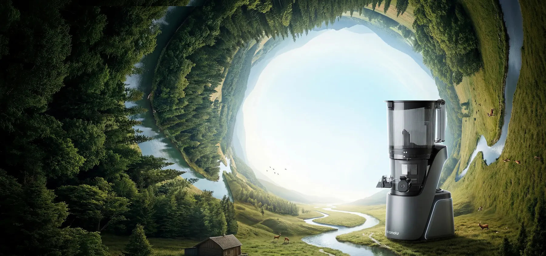 Canoly C16 cold press juicer, Earth Day special offer 20% off, 3-in-1 slow juicer for juice, sorbet and plant milk