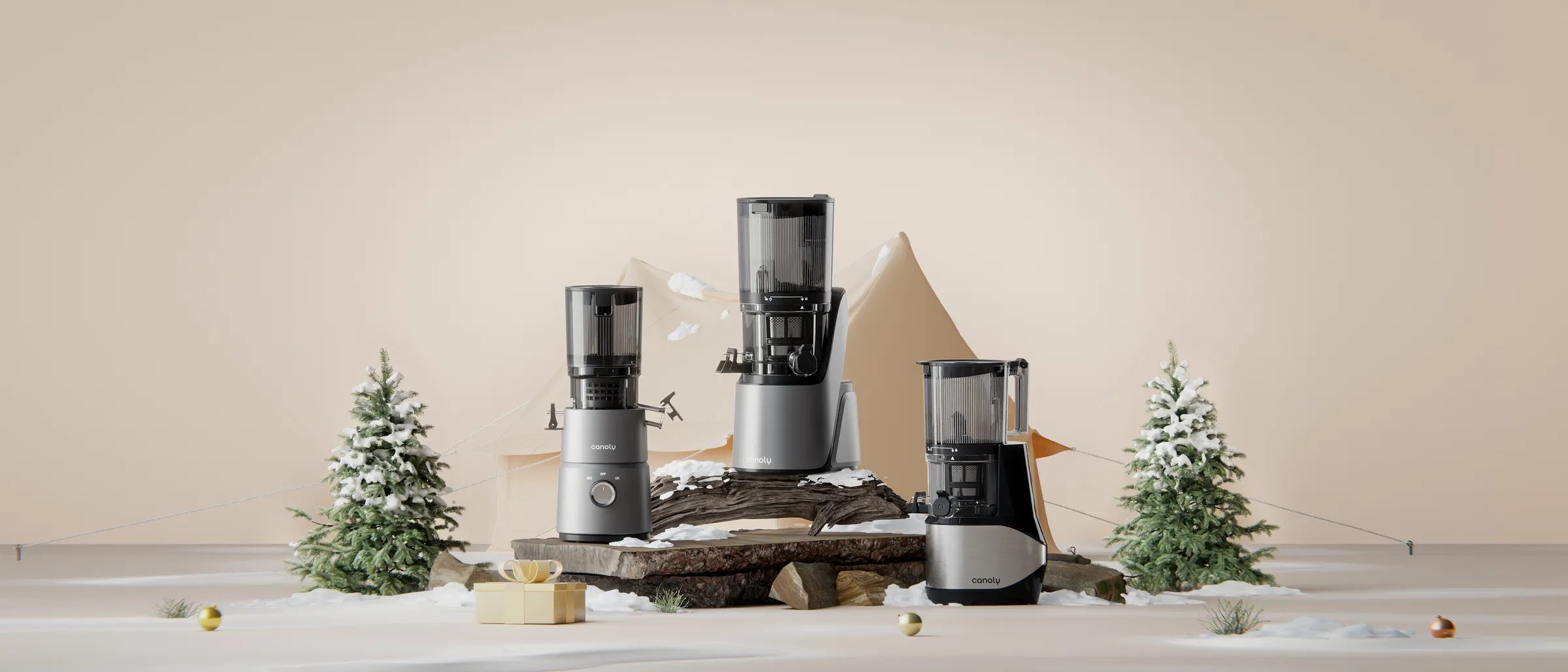 Canoly 2026 cold press juicer collection featuring C03, C09, and C16 for home juice making