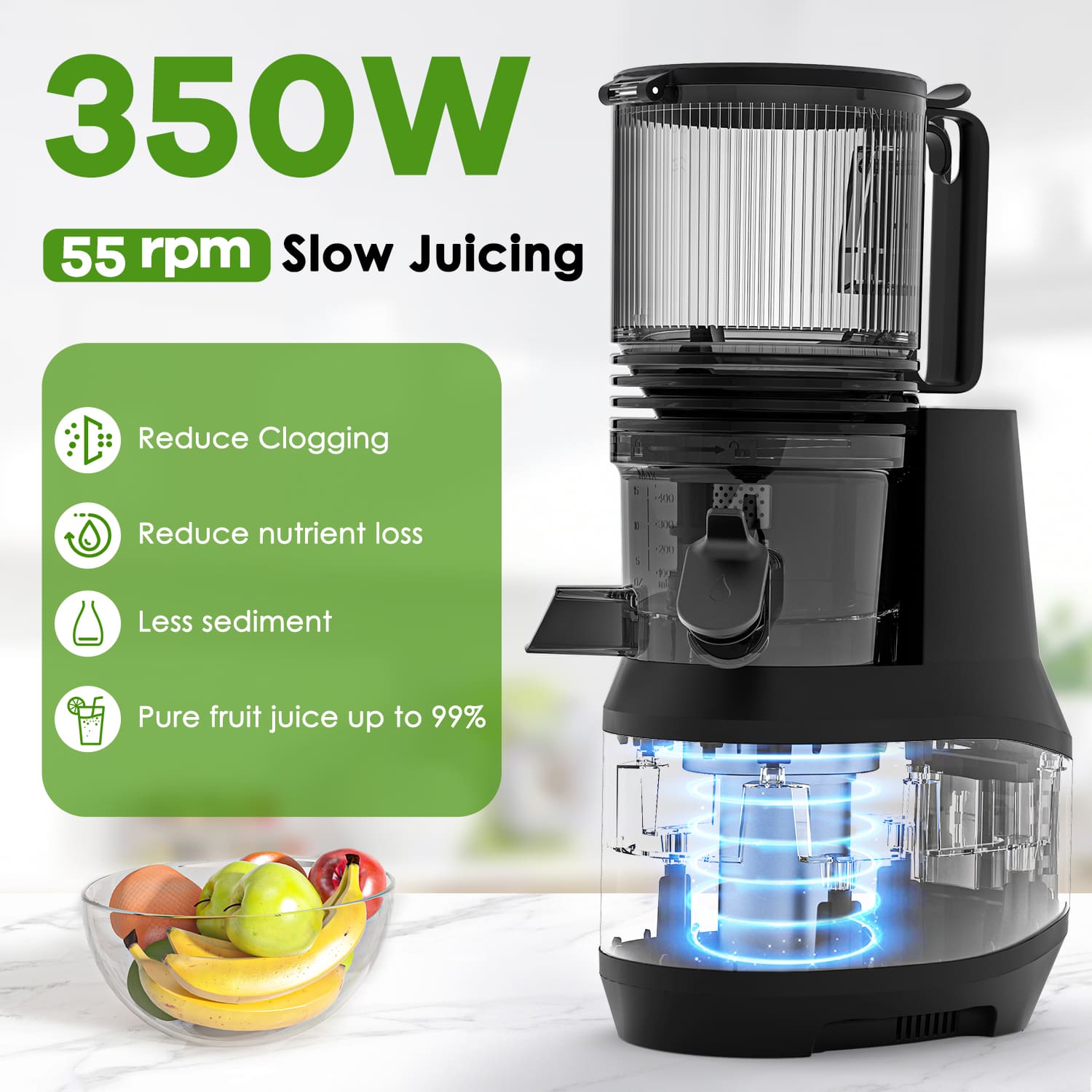 JE - 24 Hands - Free Slow Juicer - Canoly - Juicer